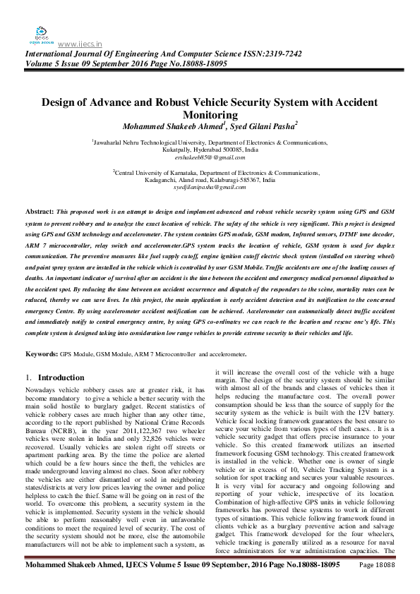 (PDF) Design of Advance and Robust Vehicle Security System with