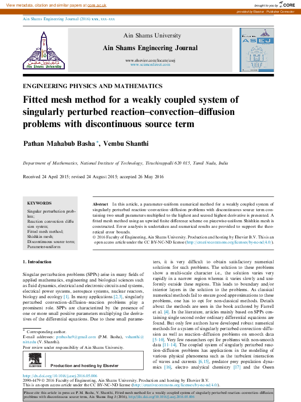 (PDF) Fitted mesh method for a weakly coupled system of singularly ...
