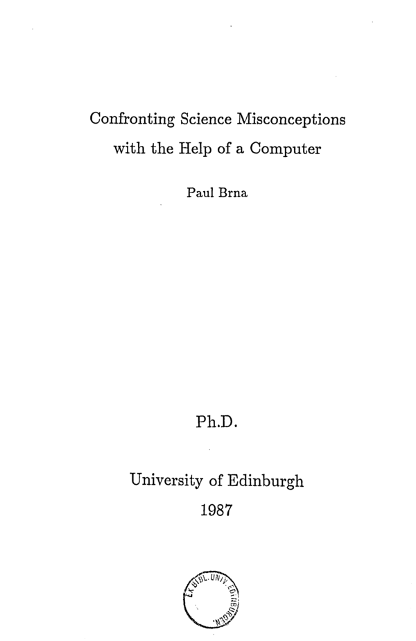 (PDF) Confronting science misconceptions with the help of a computer