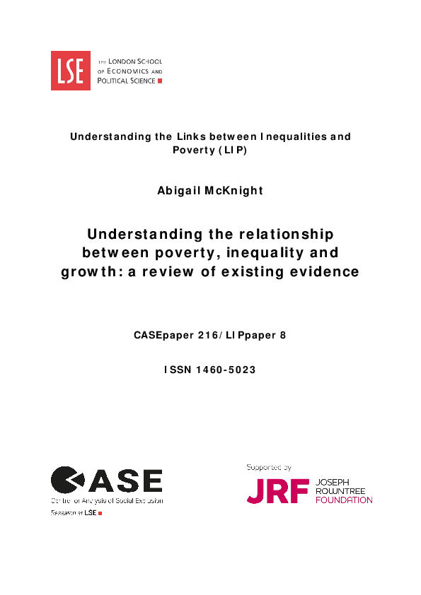 (PDF) Understanding the relationship between poverty, inequality and ...
