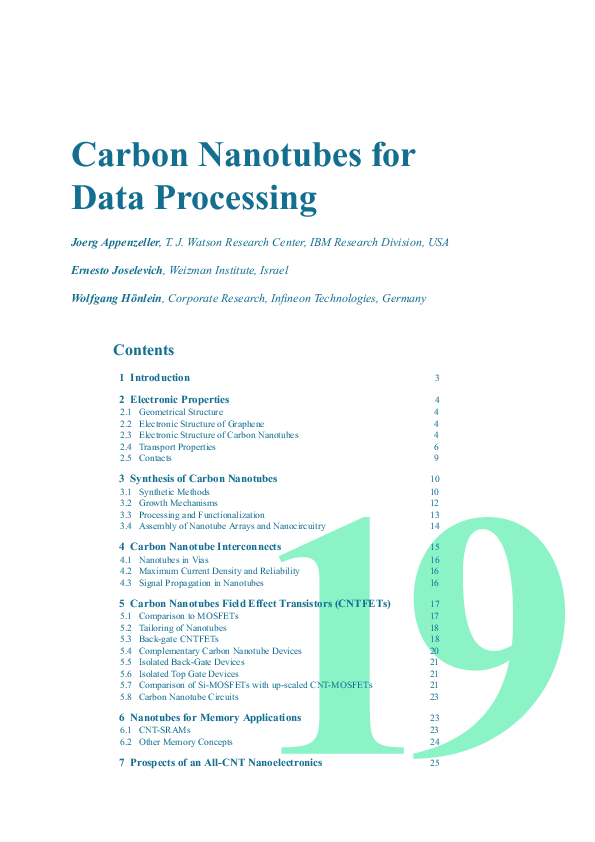(PDF) Electronic structure of carbon nanotubes | Alexander Okotrub ...