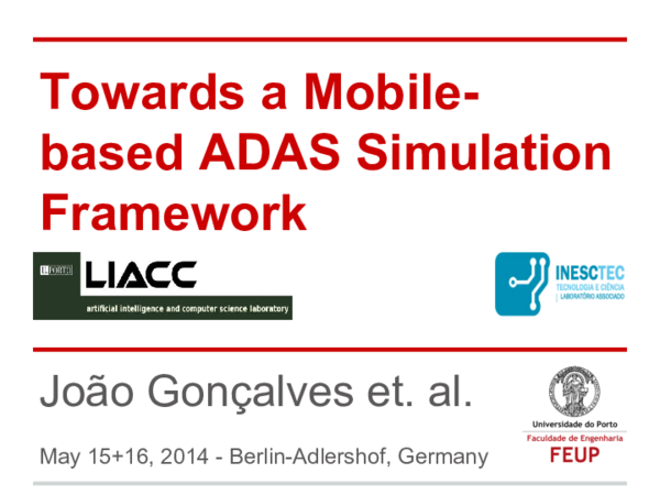 (PDF) Towards a Mobile-based ADAS Simulation Framework