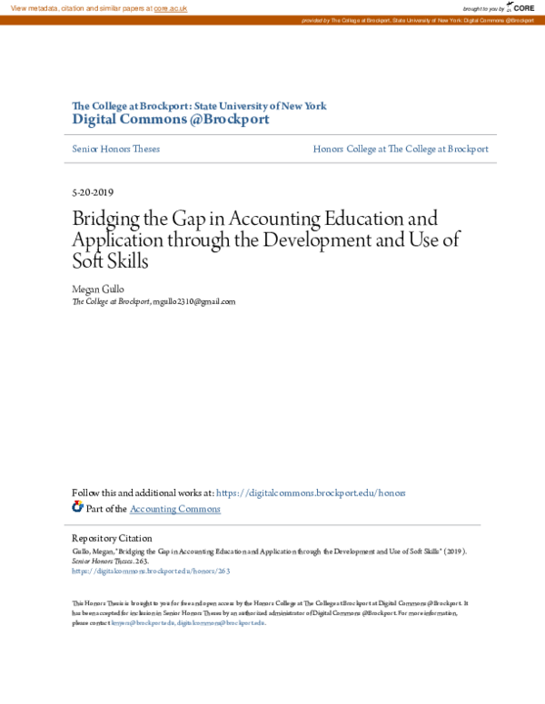 (PDF) Bridging the Gap in Accounting Education and Application through ...