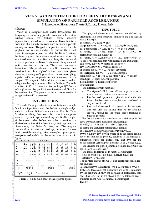 (PDF) Vicky: A Computer Code for Use in the Design and Simulation of ...