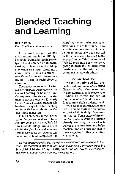 (PDF) Blended Teaching and Learning