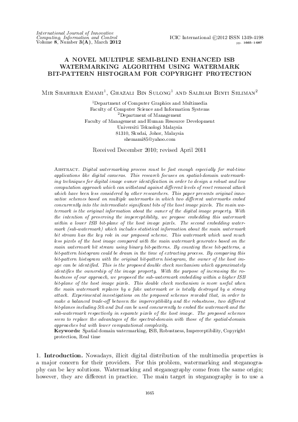 (PDF) A Novel Multiple Semi-Blind Enhanced Isb Watermarking Algorithm ...