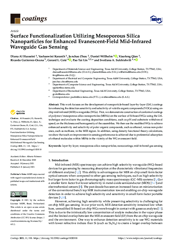 (PDF) Surface Functionalization Utilizing Mesoporous Silica ...