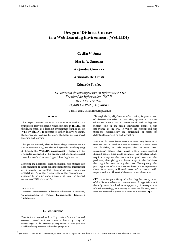 (PDF) Design of Distance Courses in a Web Learning Environment (WebLIDI ...