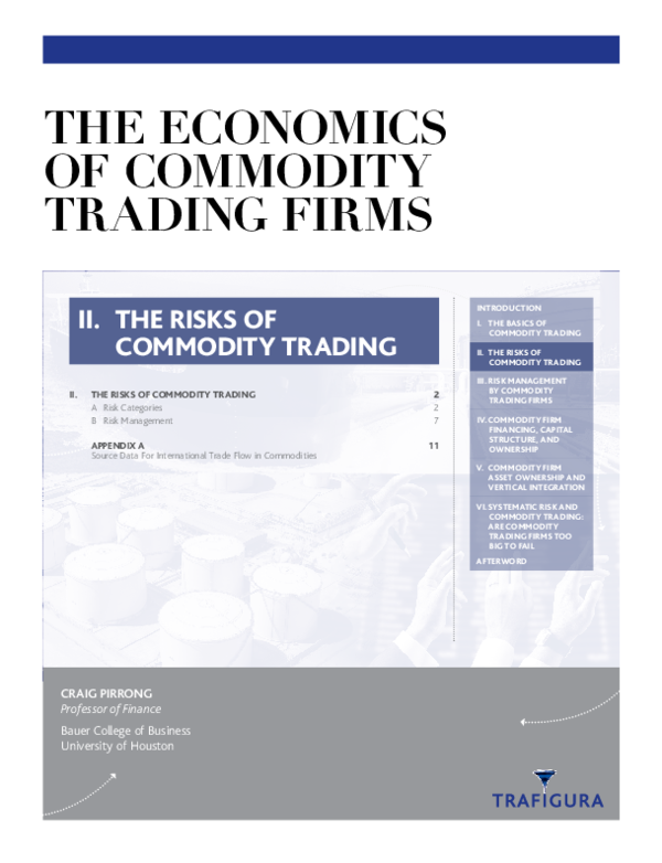 (PDF) The Economics of Commodity Trading Firms