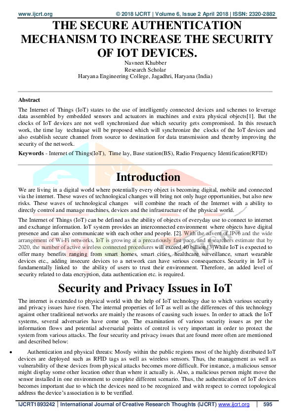 (PDF) The Secure Authentication Mechanism to Increase the Security of ...