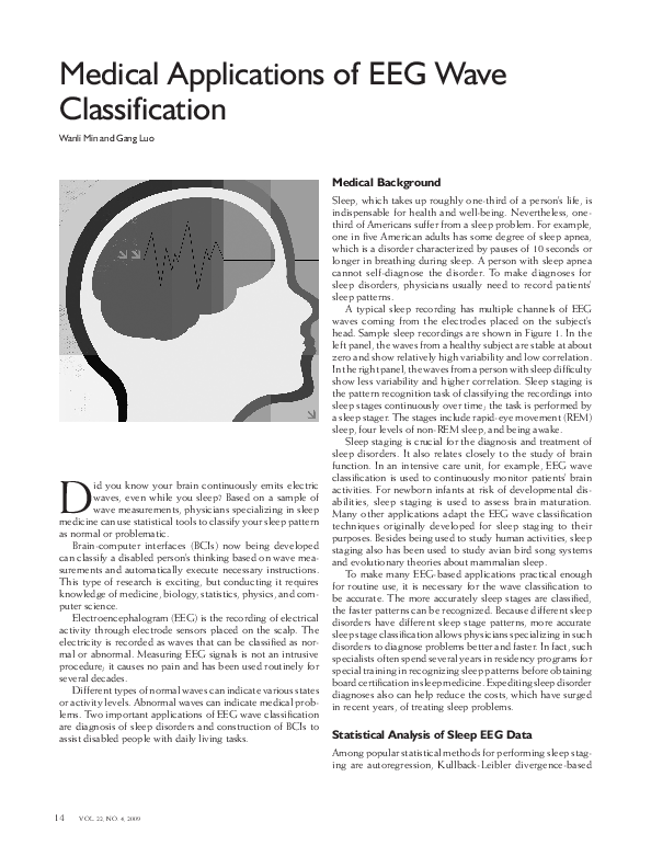 (PDF) Medical applications of EEG wave classification