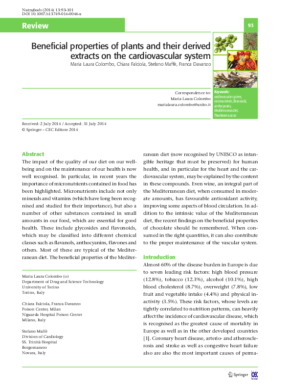 (PDF) Beneficial properties of plants and their derived extracts on the ...