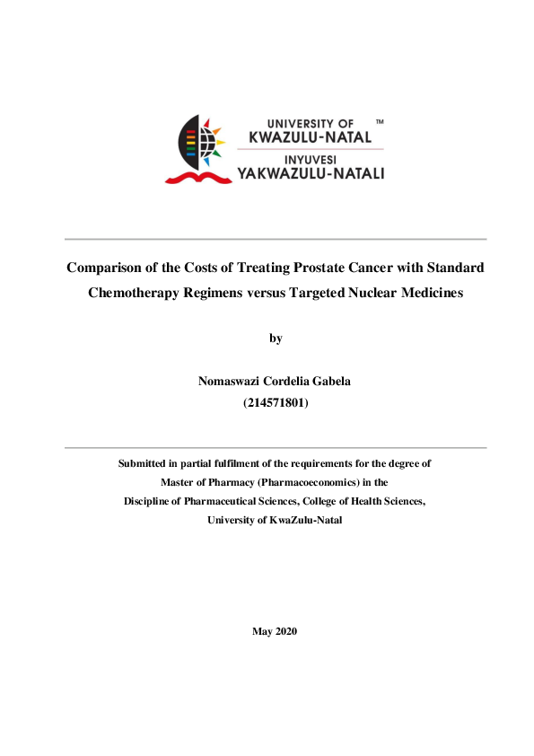 (PDF) Comparison of the costs of treating prostate cancer with standard ...