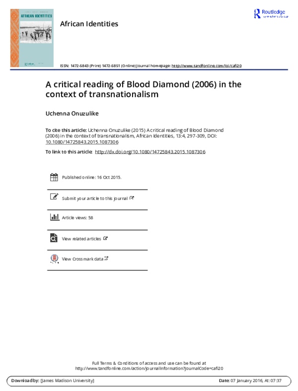 (PDF) Blood Diamond