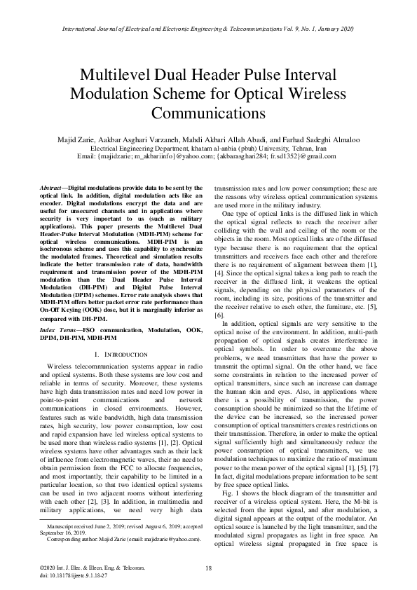(PDF) Multilevel Dual Header Pulse Interval Modulation Scheme for ...