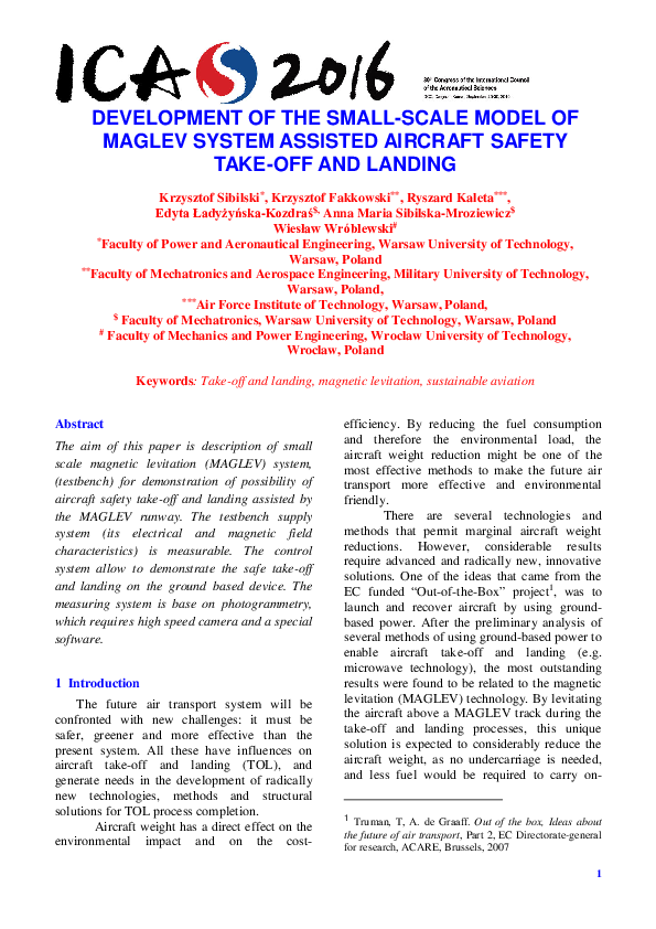 (PDF) Development of the Small-Scale Model of Maglev System Assisted ...