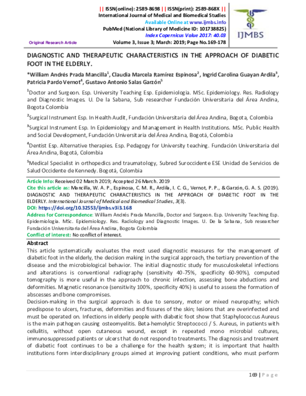 (PDF) Diagnostic and Therapeutic Characteristics in the Approach of ...
