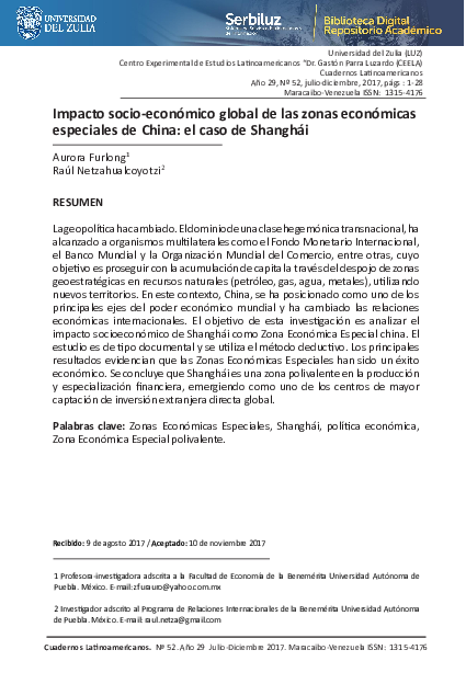 (PDF) Impacto socio-económico global de las zonas económicas especiales ...