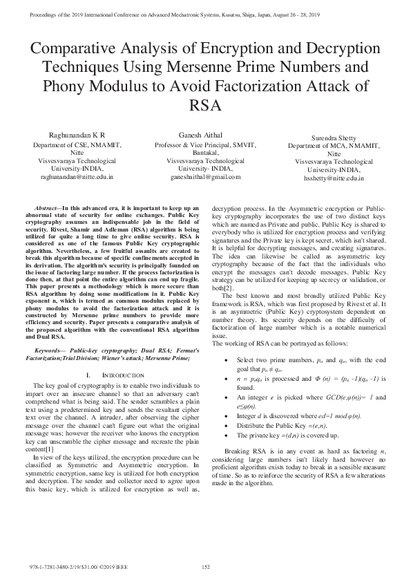 (PDF) Comparative Analysis of Encryption and Decryption Techniques ...