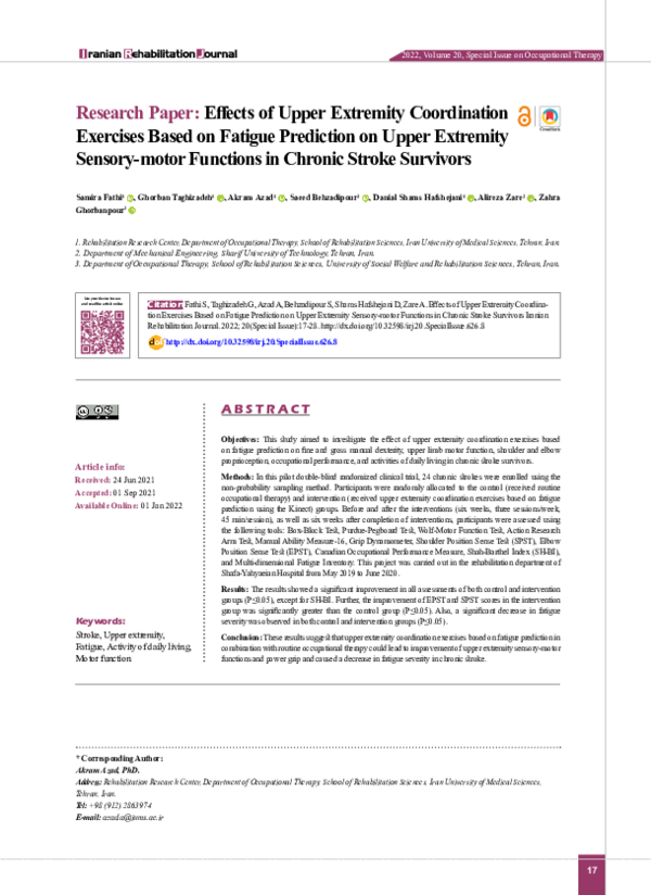 (PDF) Effects of Upper Extremity Coordination Exercises Based on ...