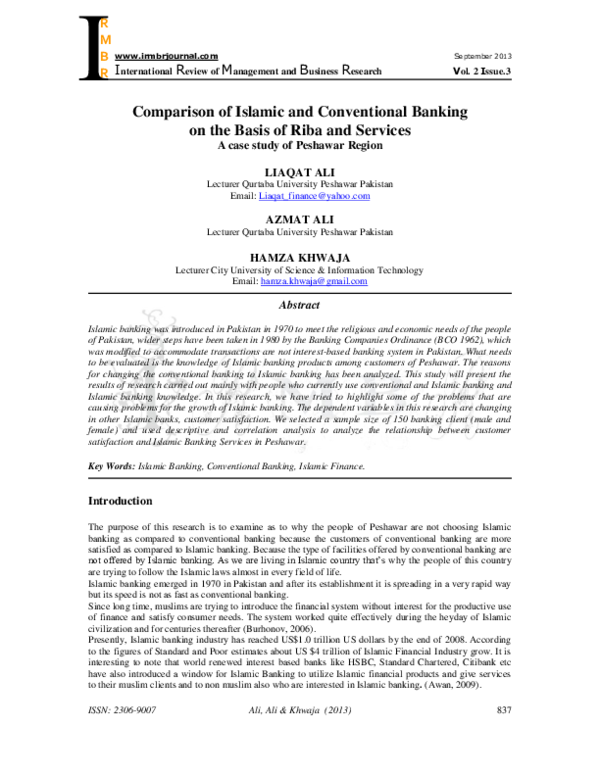(PDF) Comparison of Islamic and Conventional Banking on the Basis of ...