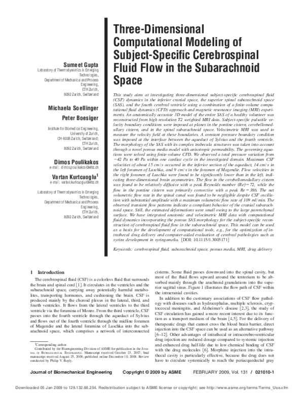 (PDF) Three-Dimensional Computational Modeling of Subject-Specific ...
