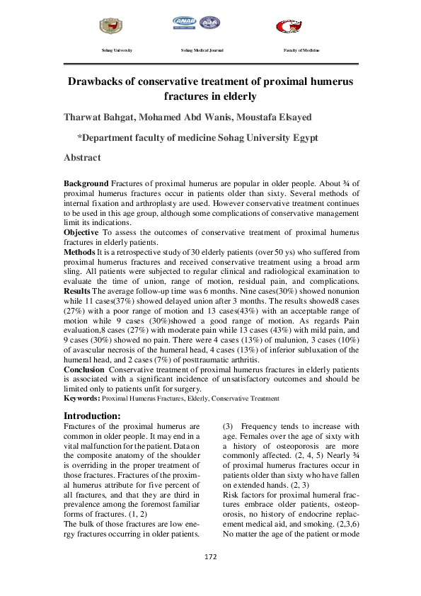 (PDF) Drawbacks of conservative treatment of proximal humerus fractures ...