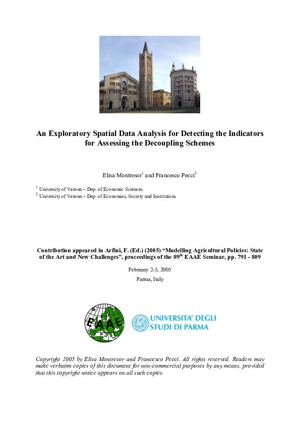 (PDF) An Exploratory Spatial Data Analysis for Detecting the Indicators ...