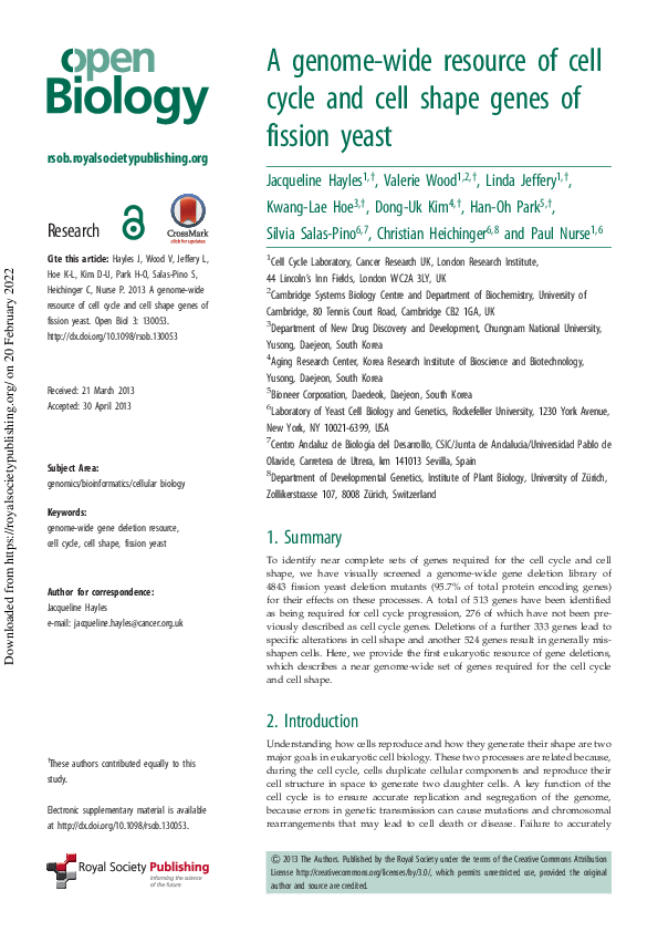 (PDF) A genome-wide resource of cell cycle and cell shape genes of ...