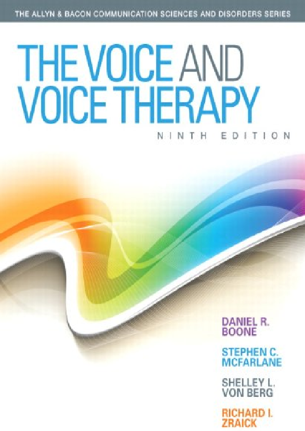 (PDF) The Voice and Voice Therapy (9th Edition) (Allyn &Bacon
