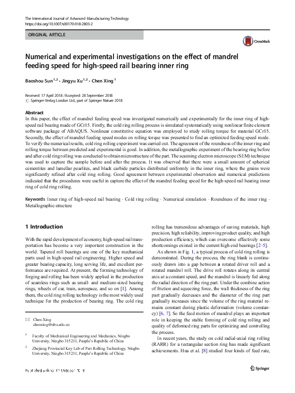 (PDF) Numerical and experimental investigations on polymer melt flow ...