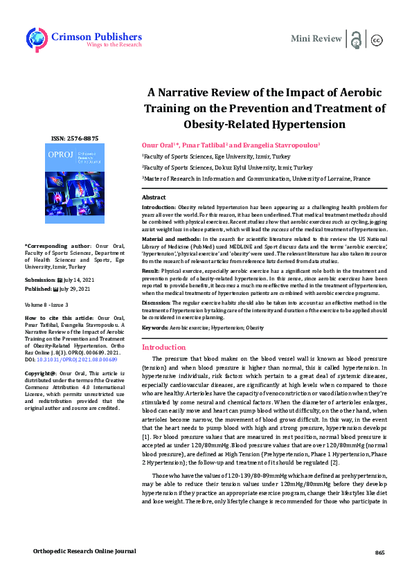 (PDF) A Narrative Review of the Impact of Aerobic Training on the ...