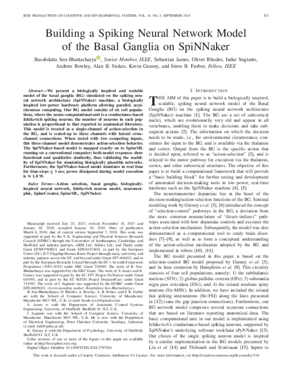 (PDF) Building a Spiking Neural Network Model of the Basal Ganglia on ...
