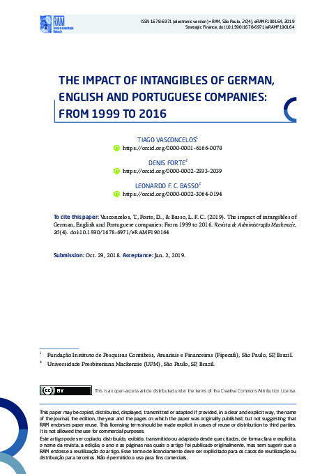 (PDF) The Impact of Intangibles of German, English and Portuguese ...