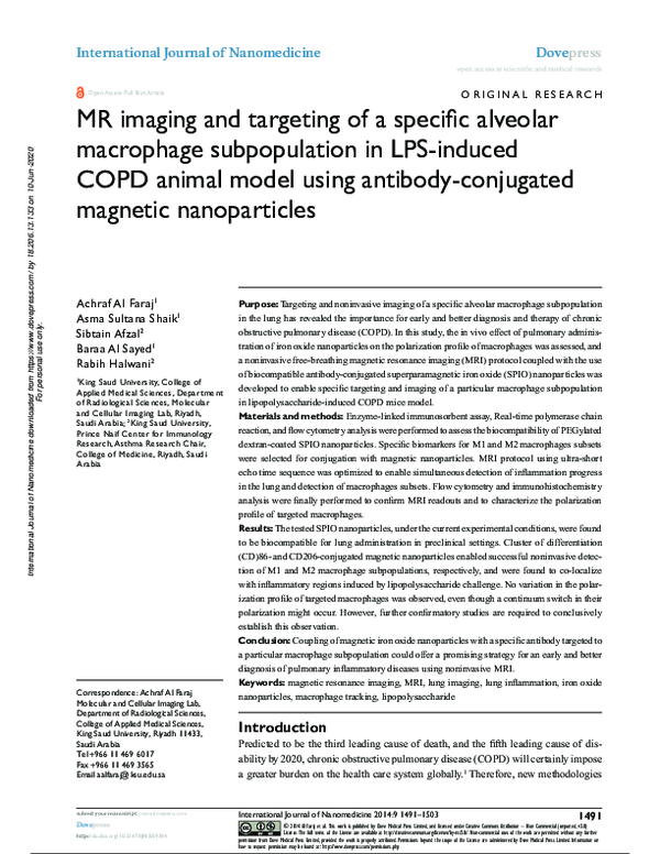 (PDF) MR imaging and targeting of a specific alveolar macrophage