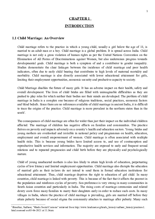 (DOC) Child Marriage in India - A Socio - legal Analysis of Existing ...