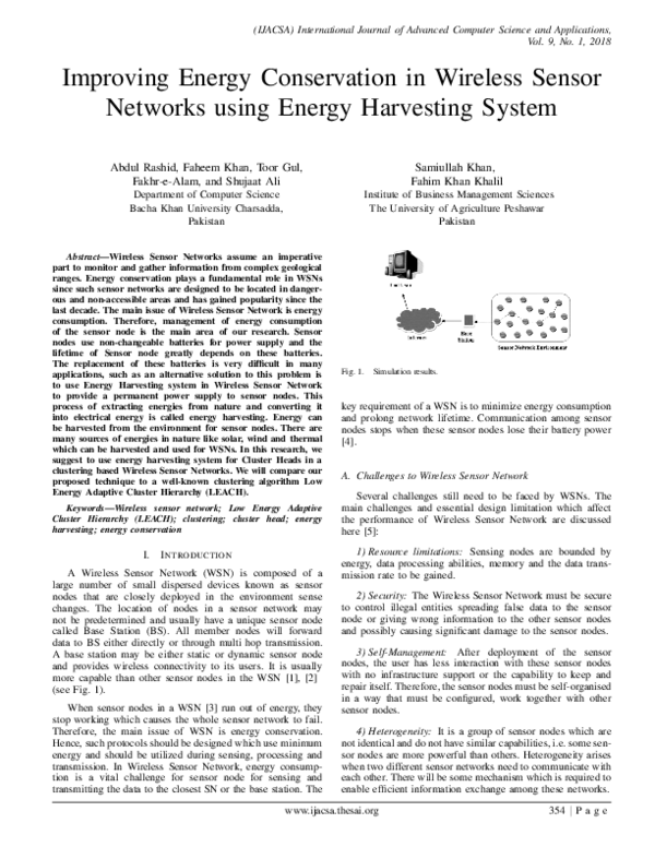 (PDF) Improving Energy Conservation in Wireless Sensor Network Using ...
