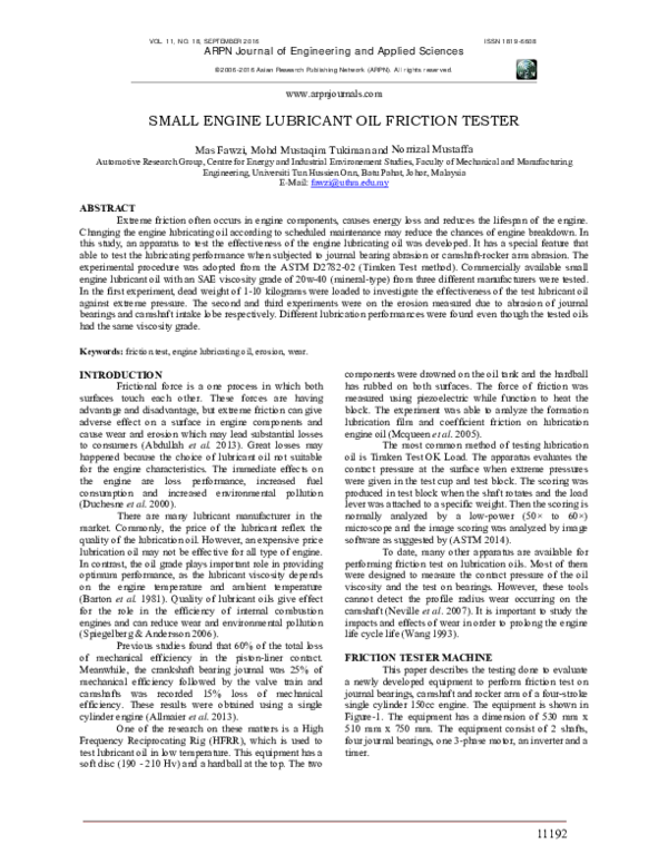 (PDF) Small Engine Lubricant Oil Friction Tester Mas Fawzi Academia.edu