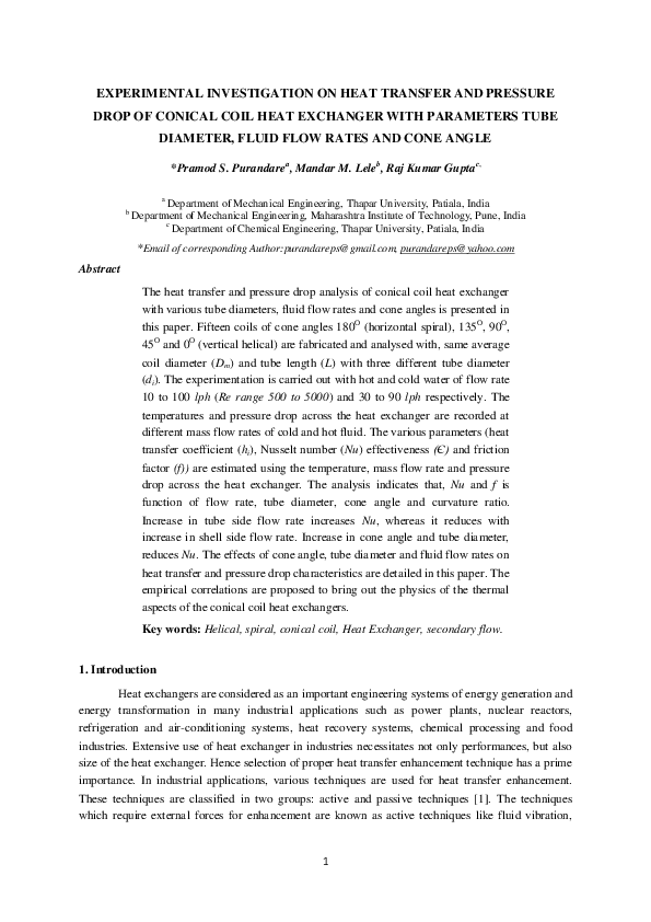 (PDF) Experimental Study of Heat Transfer Enhancement by Inserting ...