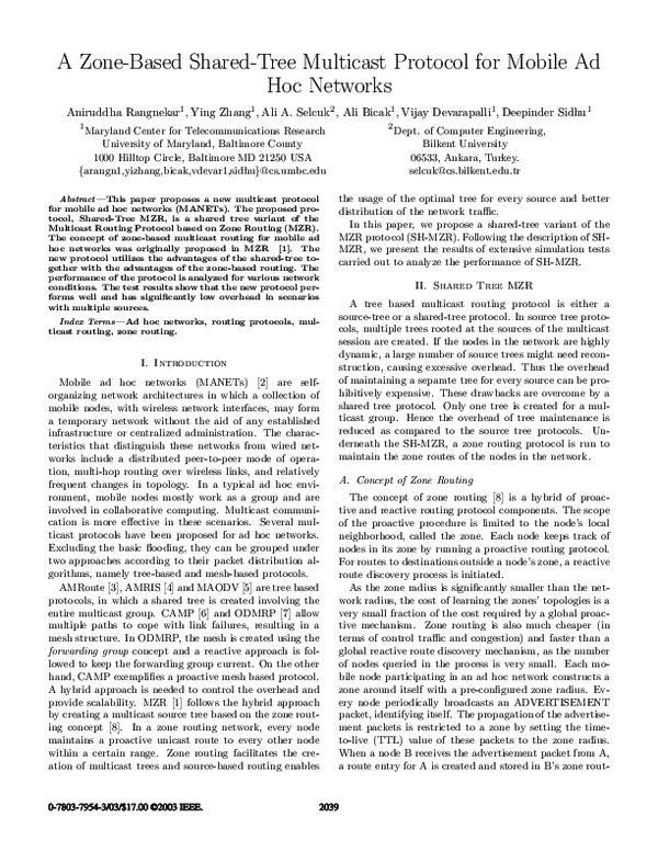 (PDF) A zone-based shared-tree multicast protocol for mobile ad hoc ...