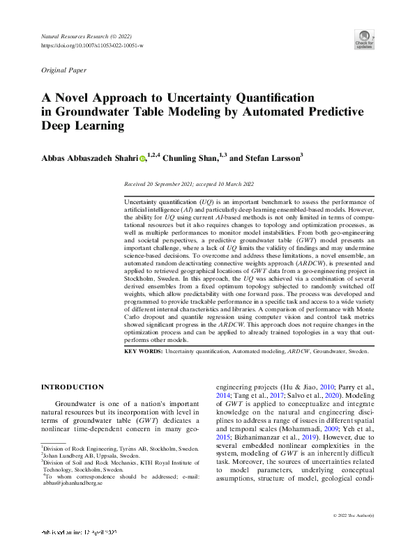 (PDF) A Novel Approach to Uncertainty Quantification in Groundwater ...