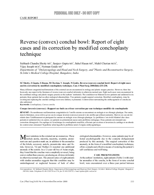 (PDF) Reverse (convex) conchal bowl: Report of eight cases and its ...