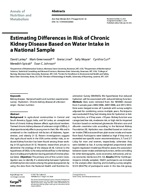 (PDF) Estimating Differences in Risk of Chronic Kidney Disease Based on ...