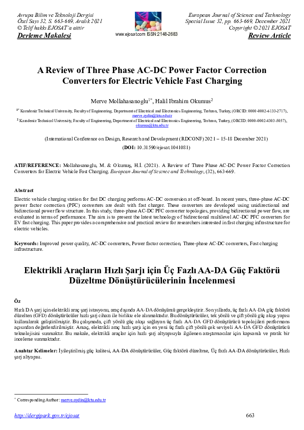 (PDF) A Review of Three Phase AC-DC Power Factor Correction Converters ...