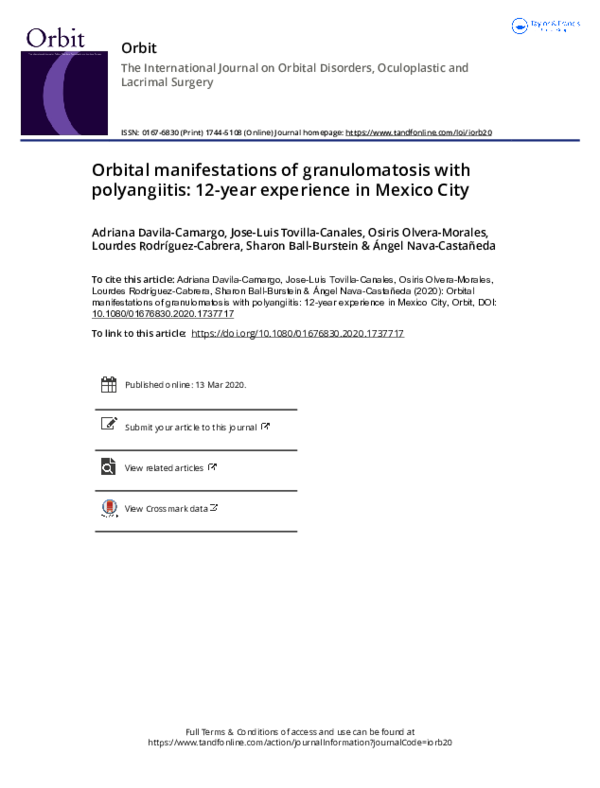 (PDF) Orbital manifestations of granulomatosis with polyangiitis: 12 ...