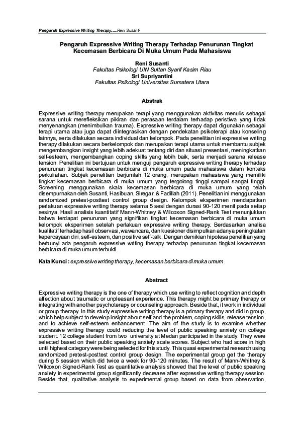  pdf pengaruh expressive writing therapy terhadap penurunan tingkat