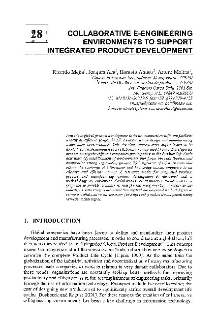 (PDF) Collaborative E-Engineering Environments to Support Integrated ...