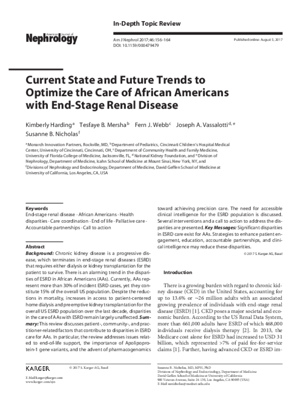 (PDF) Current State and Future Trends to Optimize the Care of African ...