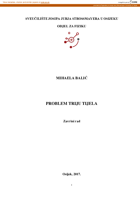 (PDF) The Three Body Problem