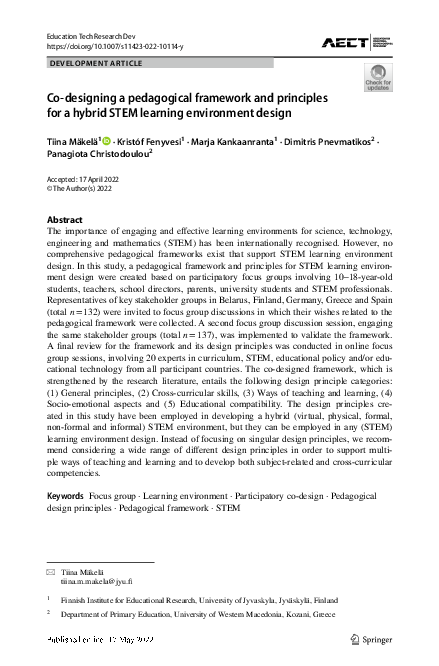(PDF) Co-designing a pedagogical framework and principles for a hybrid ...